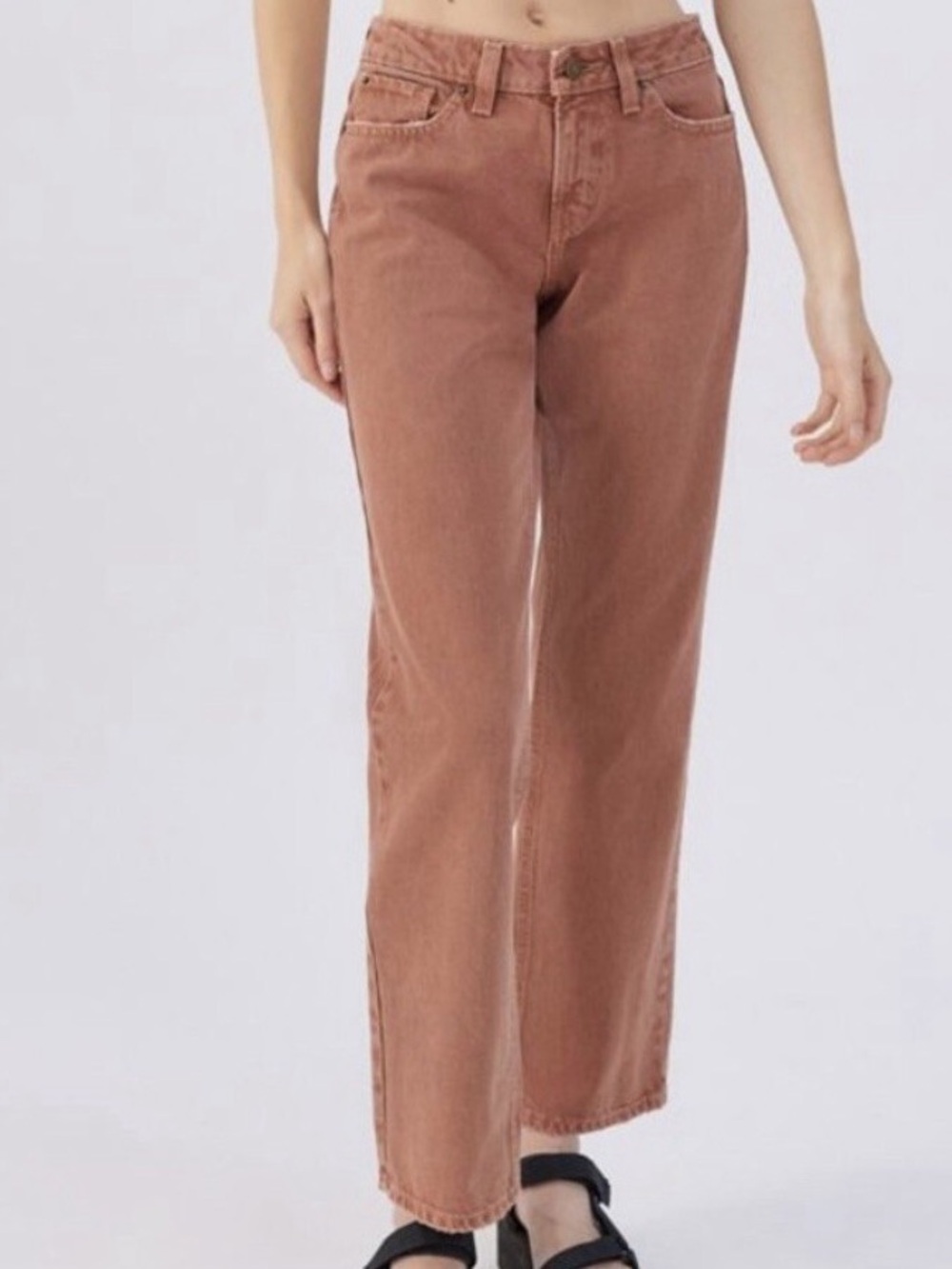 BDG Straight Leg Jeans in Rust Brown
